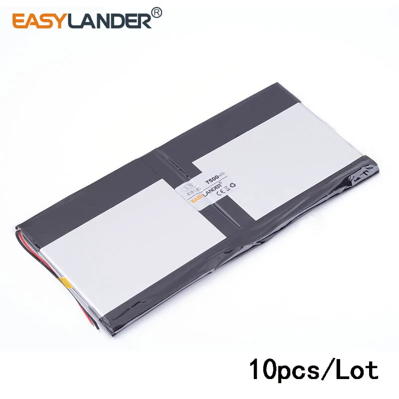 

10pcs /Lot 3.7V 7500mAH 4318181 ( polymer lithium ion / Li-ion battery ) for tablet pc PIPO M9 pro 3g / max M9 quad core