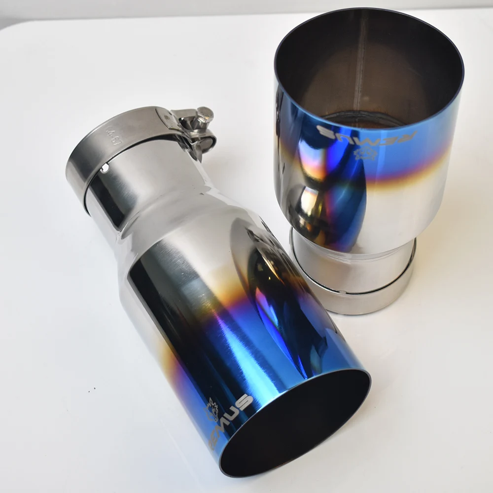 Stainless Steel Universal Exhaust System End pipe Car Exhaust Pipe Straight Muffler Tip 1 PC