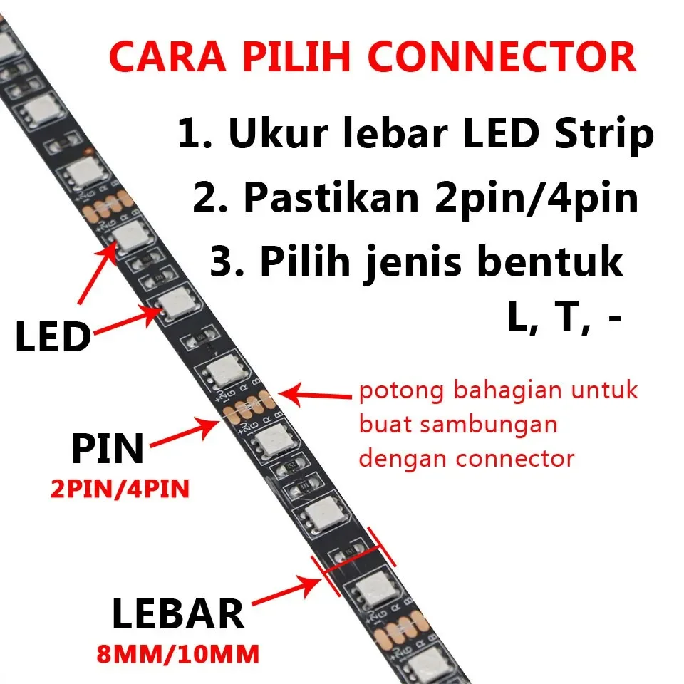 รูปสินค้า LED Strip Connector 4 ขา เชื่อมต่อง่าย สำหรับ RGB LED Strip