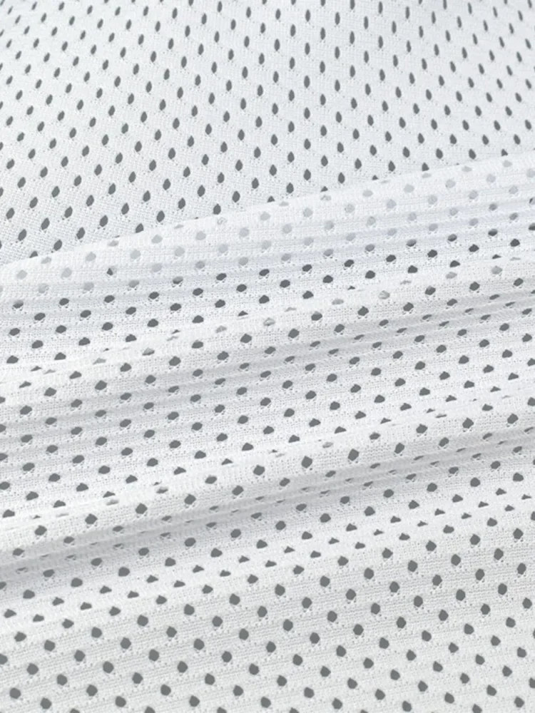 75D Mesh Fabric By The Meter for T-shirt Coat Pants Sport Clothes Lining Diy Sewing Needlework Cloth Breathable Soft Plain White