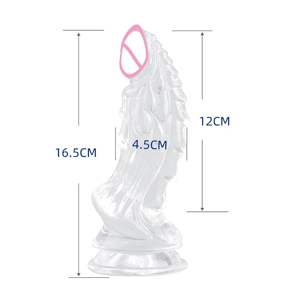S/M/L Soft Realistic Big Fake Dildo Monster Anal Plug Penis Clear Suction Cup Masturbation Vagina Adult Sex Toy for Adult Women