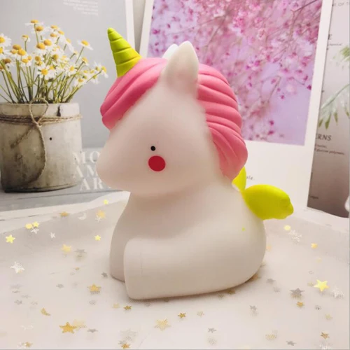 만화 아기 LED 야간 조명 테이블 책상 램프 장식, 침실 공룡 유니콘, 어린이 아기 장난감, 생일 크리스마스 선물 4