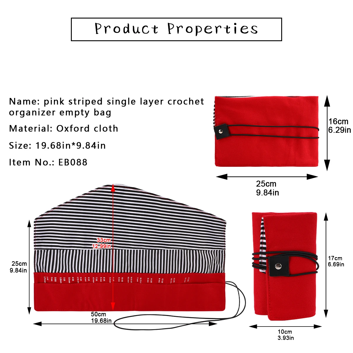 Empty Storage Bags Foldable Crochet Oragnizer Bag Waterproof Knitting Needles Bags For Sewing Tool Accessories Gift knitting tool organizer,yarn storage bag,yarn storage organizer
