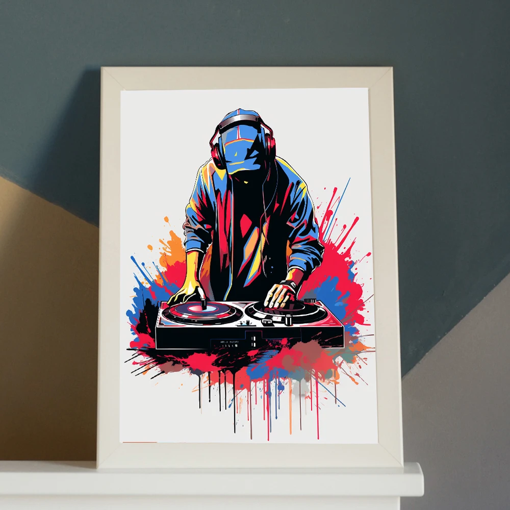 

Картина по номерам граффити DJ Мальчики пейзаж цифровая краска ручная работа подарок для взрослых детей настенное украшение по искусству