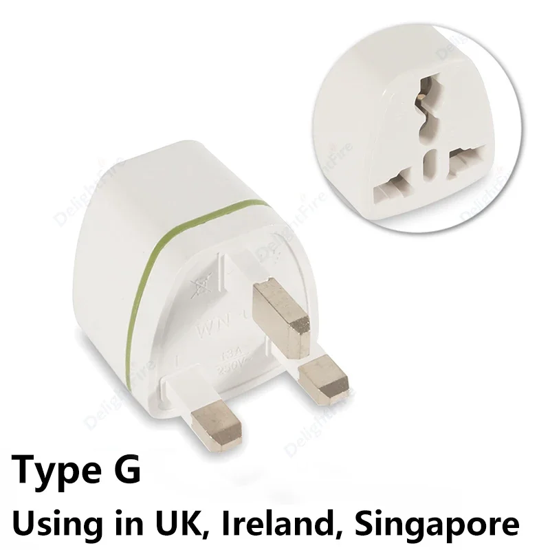 Adattatore Universale Da Viaggio UK 5-in-1 KALEKI: Spina Inglese A Tipo G Con Porte USB, Compatibile Per Maldive, Singapore, Hong Kong.