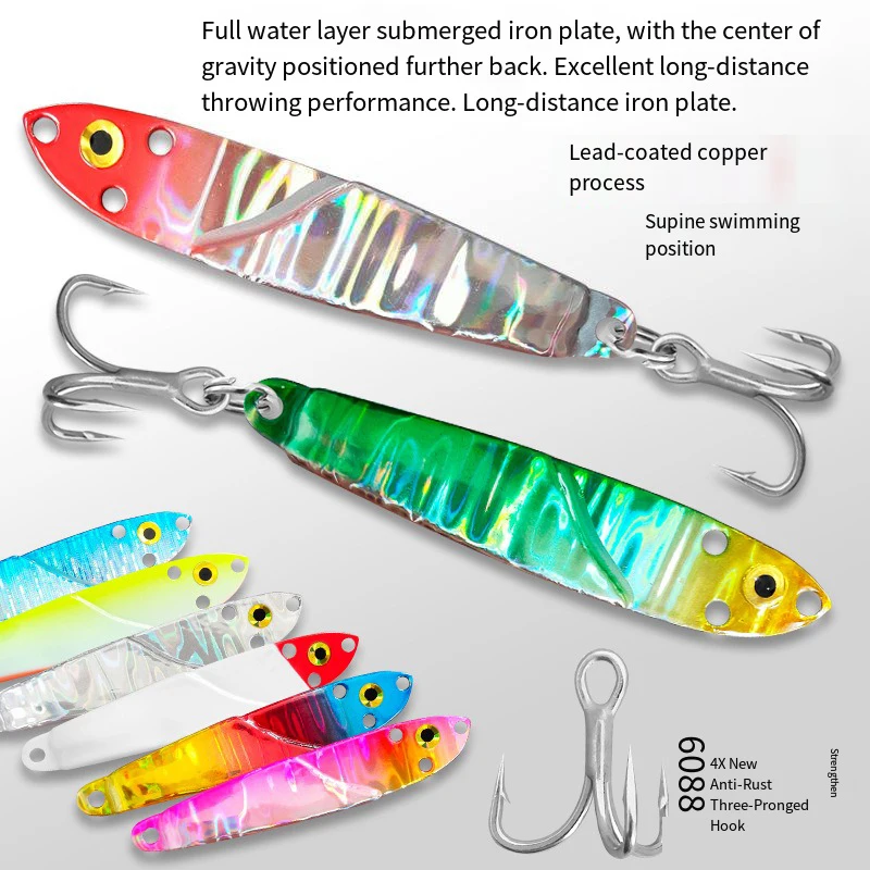 1 Stück VIB Metall-Jig 3D Fischköder für Forellen- & Meeresfischerei - 7g-20g Slow Jigging Köder, Ufer-Wurfköder