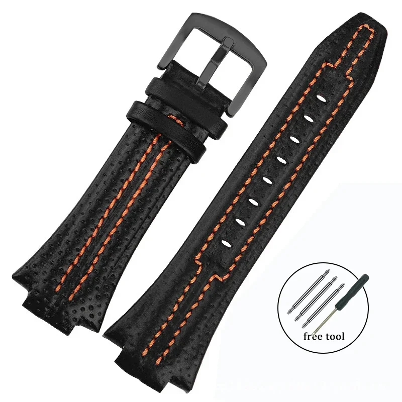 Genuine Leather Waterproof Sport Watch Strap, 15mm