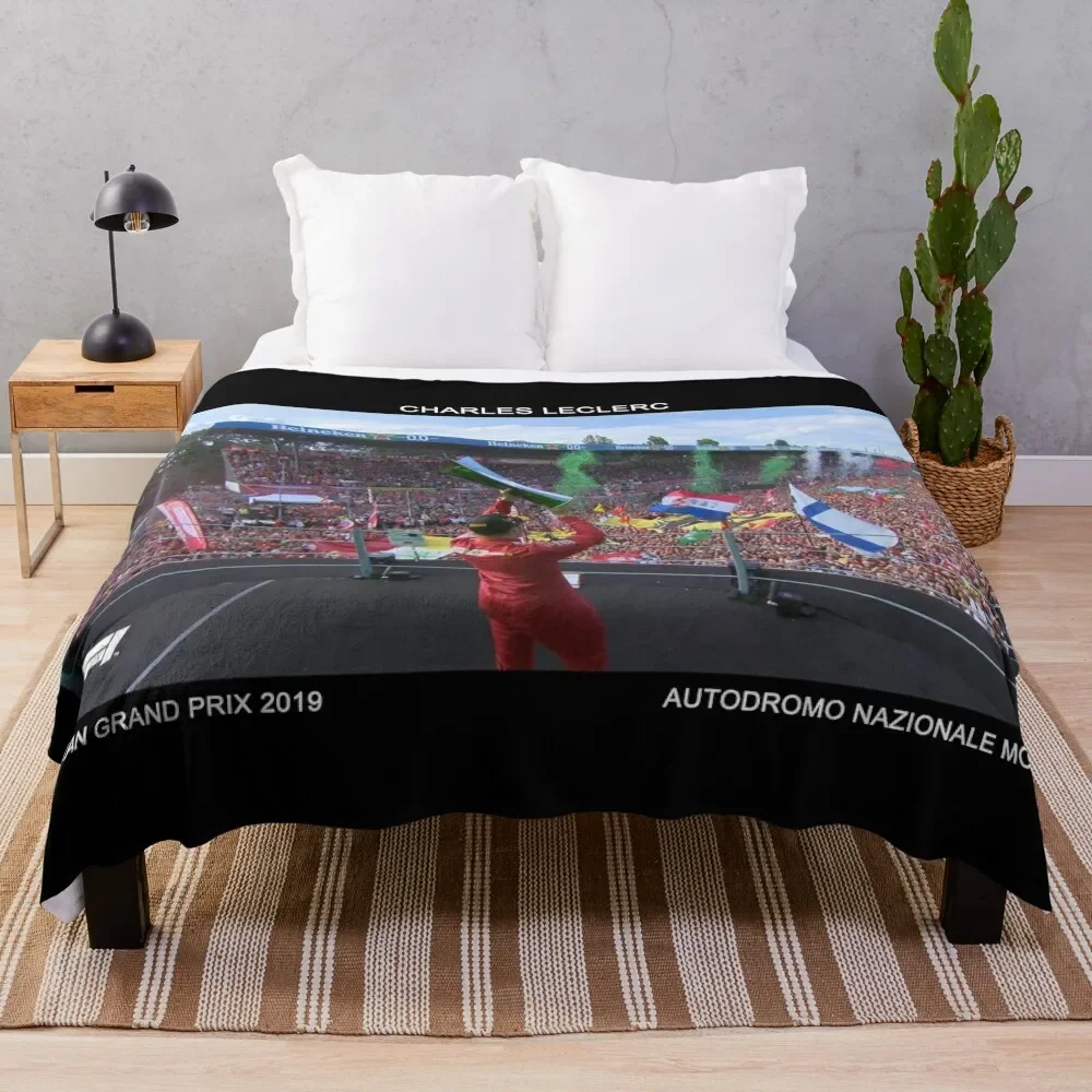 

charles leclerc monza Throw Blanket Custom Soft Plaid Blankets