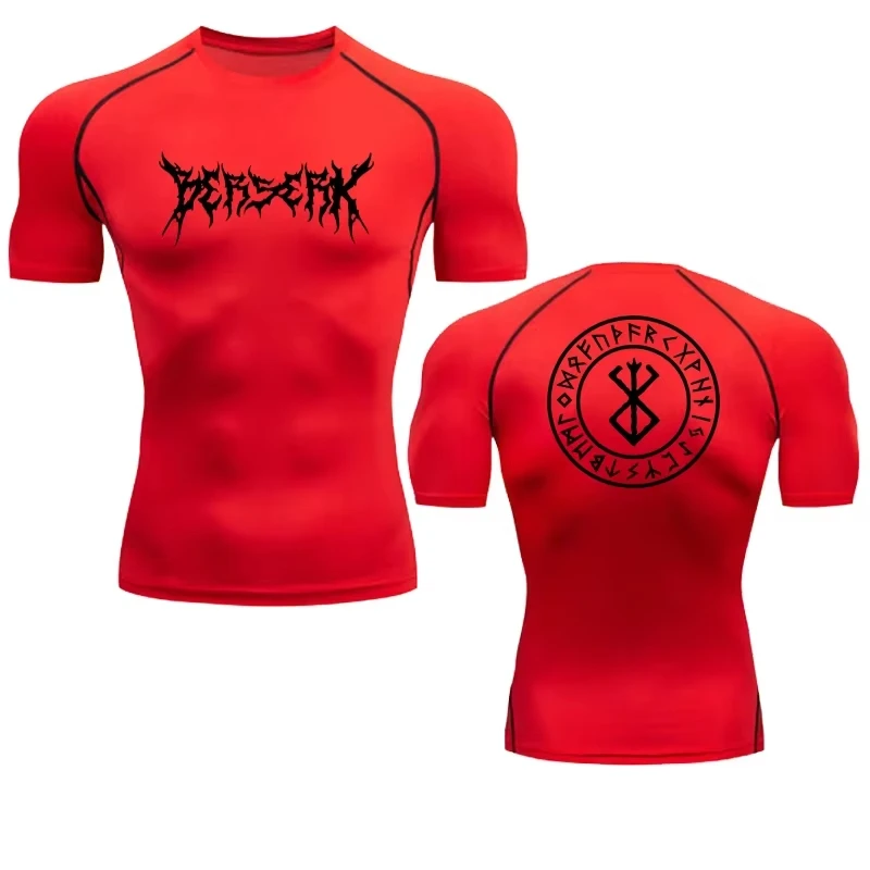 Anime Berserker Kompression T-shirt Männer Fitness Engen Langarm Sport T Shirt Training Jogging Shirts Gym Sport Schnell Trocknend – Detail 12