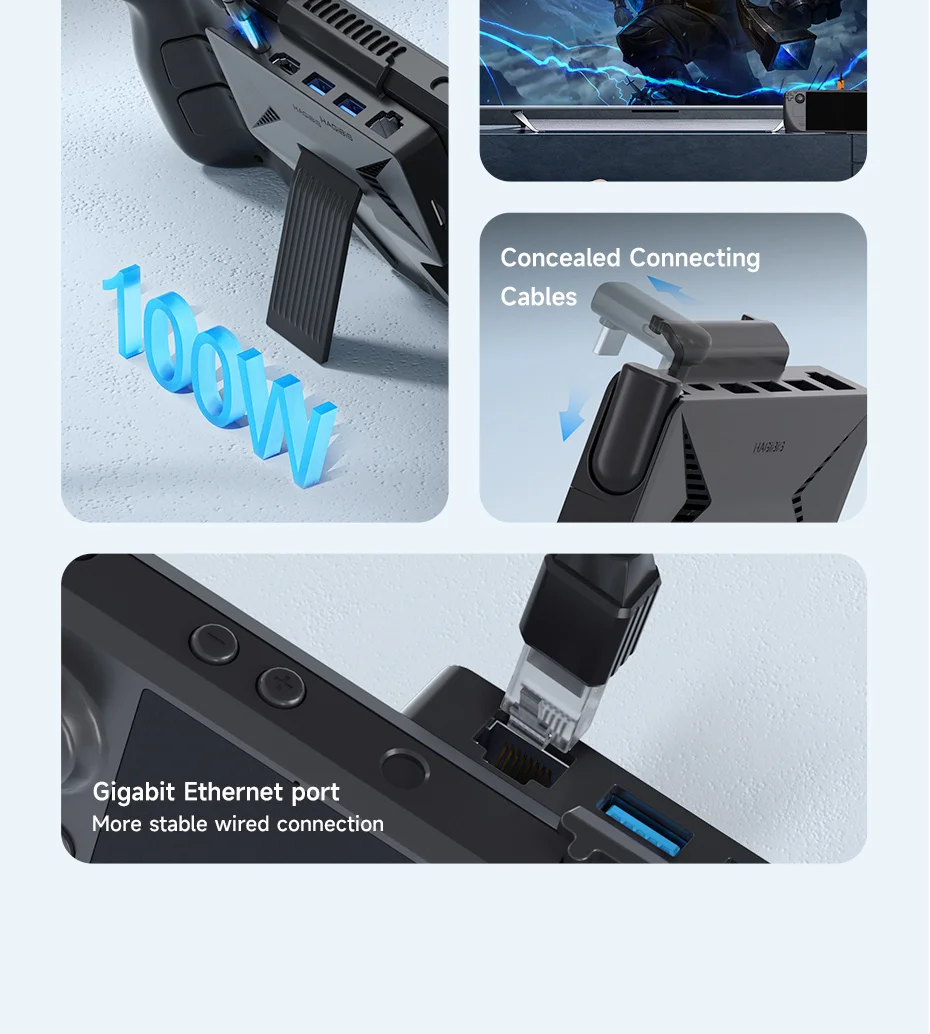 Dock, Hub, USB C para RJ45, 4K,