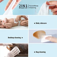 100 Count Disposable Face Towel Cotton Tissue Soft Thick Dry Wipe Reusable Makeup Remover Pads Facial Cleansing Tissue 6