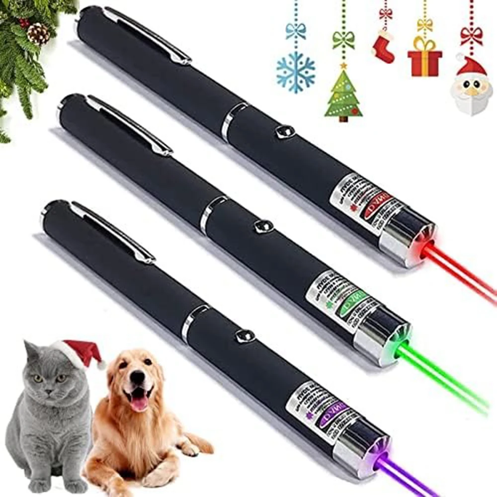 Multi Color Cat Training Laser Pen 3 PCS Long Range Clicker Toy with Bright Dot Pointer for Kitten Exercise Multi Color Cat Training Laser Pen 3 PCS Long Range Clicker Toy with Bright Dot Pointer for Kitten Exercise