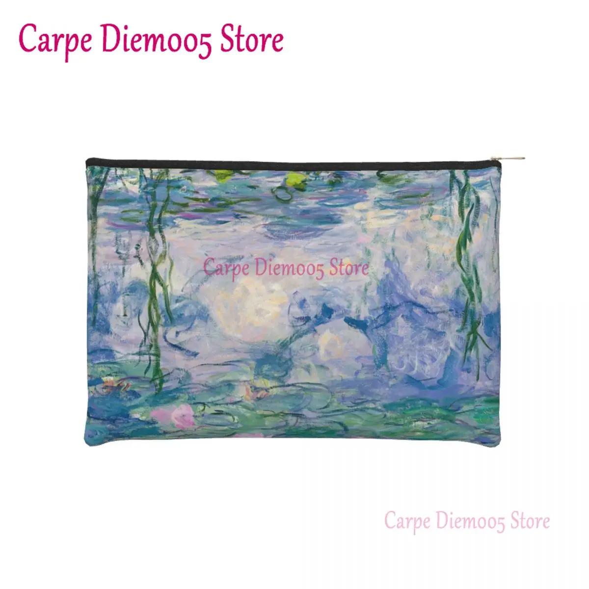 

Water Lilies Claude Monet Fine Art Makeup Bag Women Travel Cosmetic Organizer Cute French Painter Art Storage Toiletry Bags