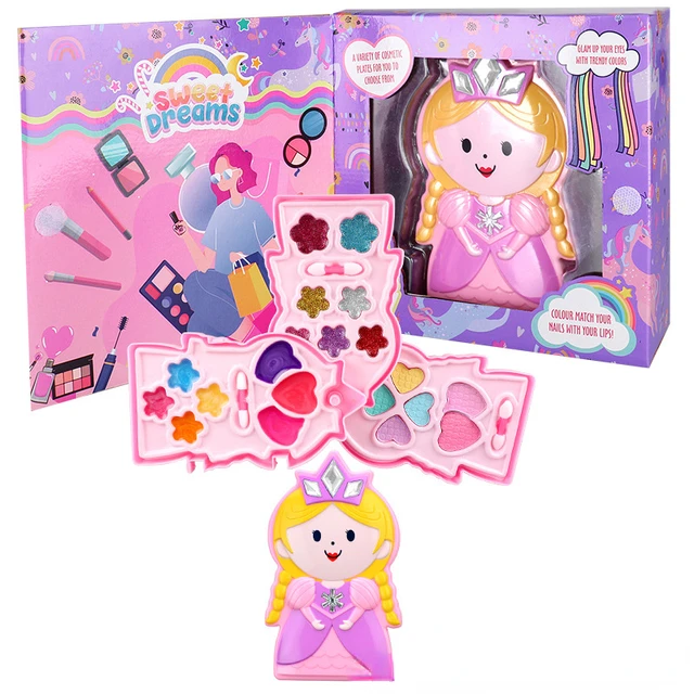 Maquiagem infantil Cosméticos Caixa de jogo Princesa Maquiagem Menina Toy  Kid Maquiagem Cosméticos Playing Box Play Set Segurança Non-toxic  Brinquedos - AliExpress