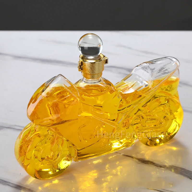 Description Picture 6 of itemvintage motorcycle shaped whiskey decanter 750ML  Glass Alcohol Bottle Unique Liquor Bar and Party Decorations for Liquor
