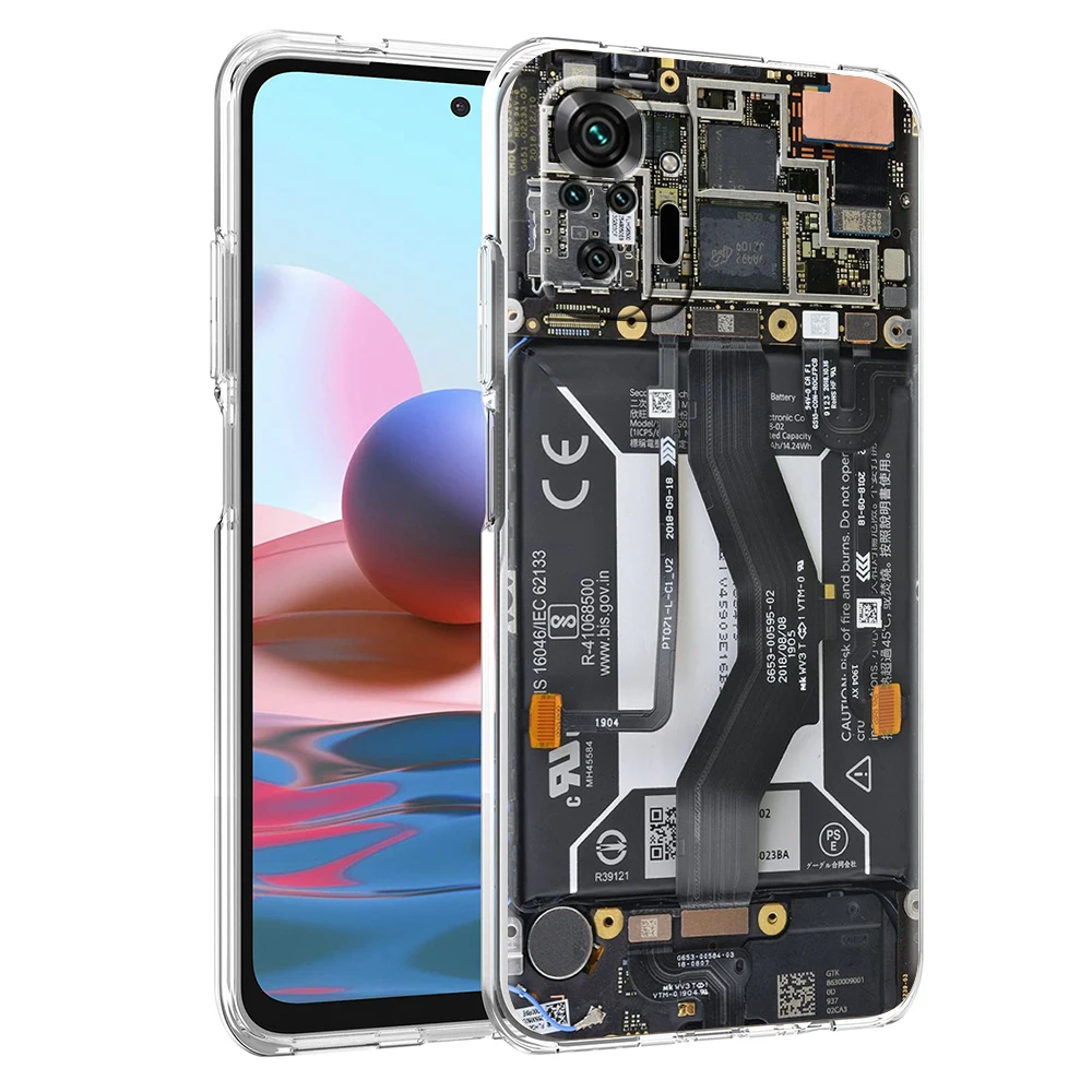 Innen platine Telefon hülle Abdeckung für Redmi Note 10 11 12 7 8 8t 9 k40 Gaming 9a 9c Pro plus transparente Silikon hülle Taschen – Detail 8
