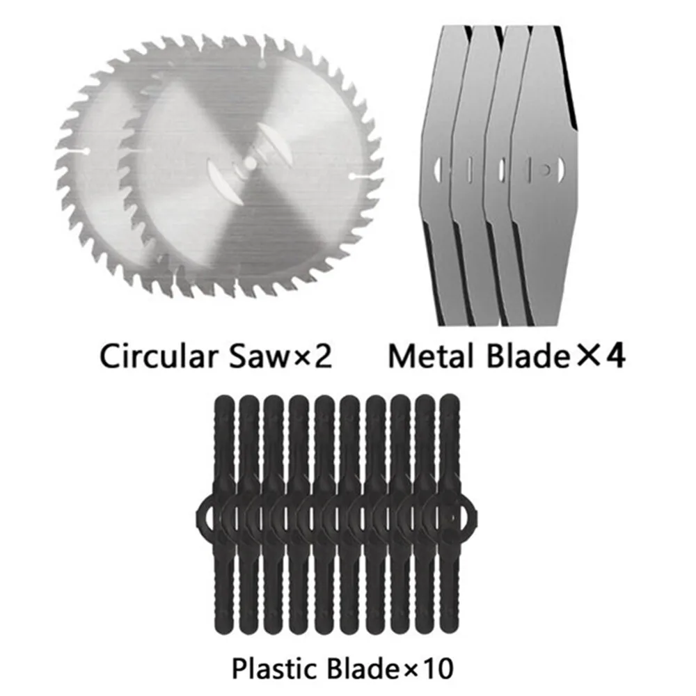 Replace Trimmer Blades, 16 Pcs, Suitable Cordless Grass Trimmer for Lawn Yard Bush Trimming & Pruning