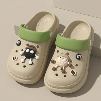 Women Clogs Summer EVA Garden Slippers Cute 3D Charms Beach Sandals Soft Breathable Anti Slip Casual Shoes 1
