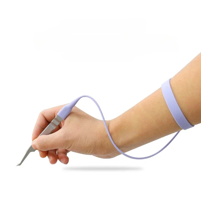 1Pc Tweezers Protector Grafting Eyelash Tweezers Bracelet Silica Gel Wrist Strap Auxiliary Lash Extension Supplies Tools 3