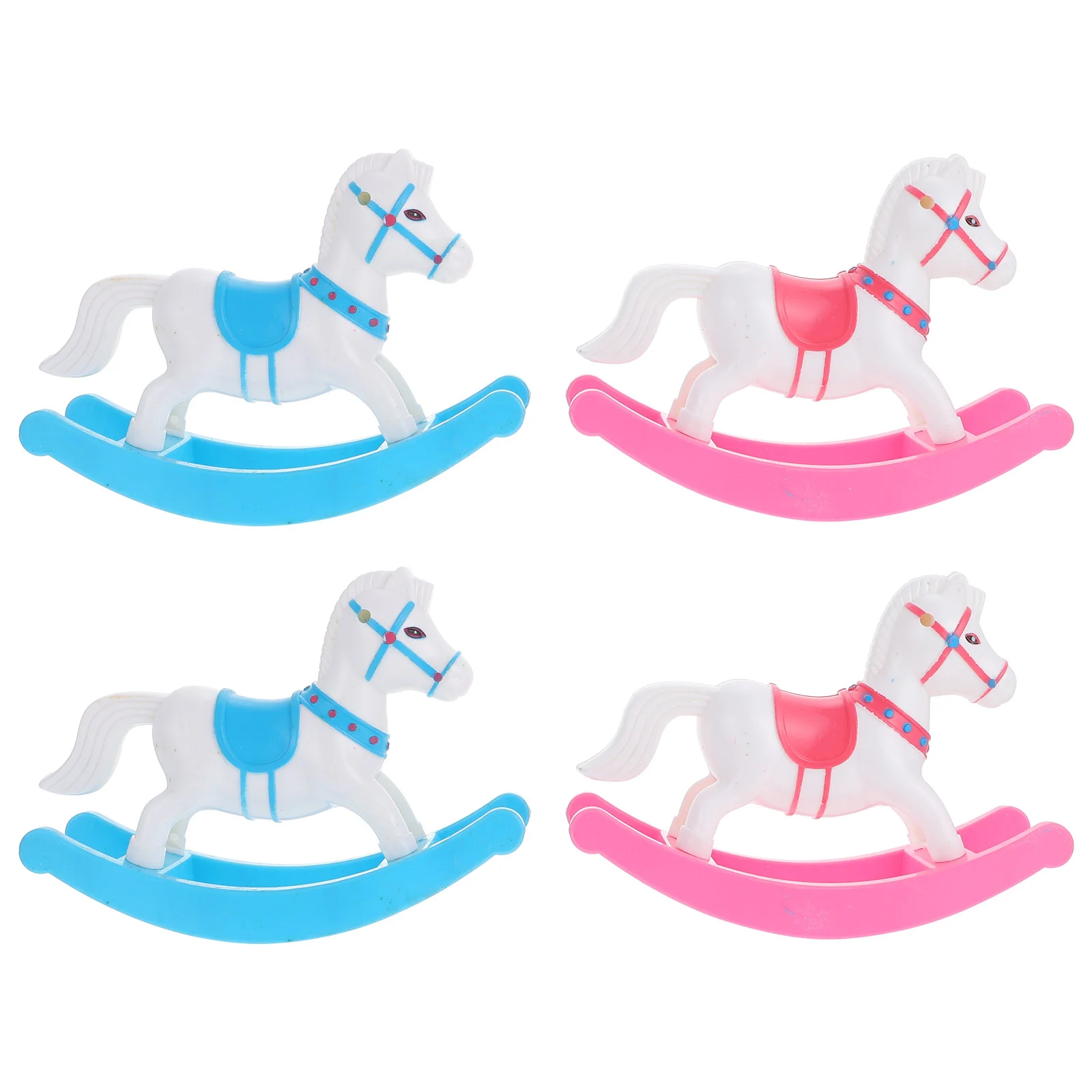 

4 Pcs Rocking Horse Accessories Kid Plaything Toy House Decoration Decorate Educational Abs Kids Mini Toys
