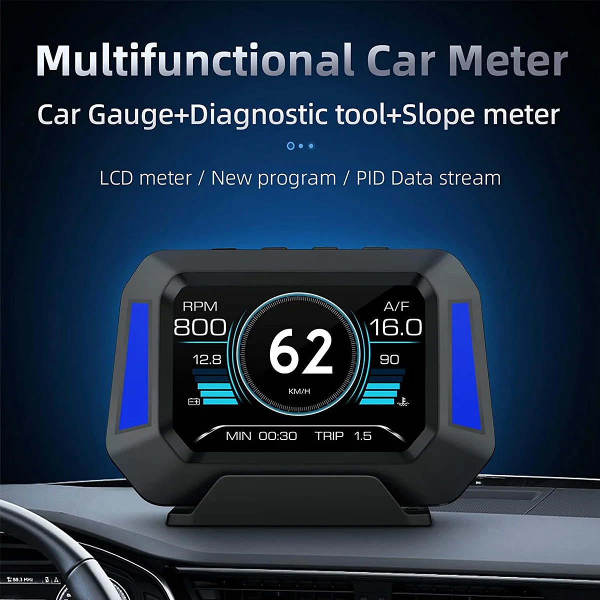 

Car HUD Head Up Display Digital Gauge OBD GPS System Gradiometer Vehicle Speed Auto Diagnostic Tool Car Speedometer
