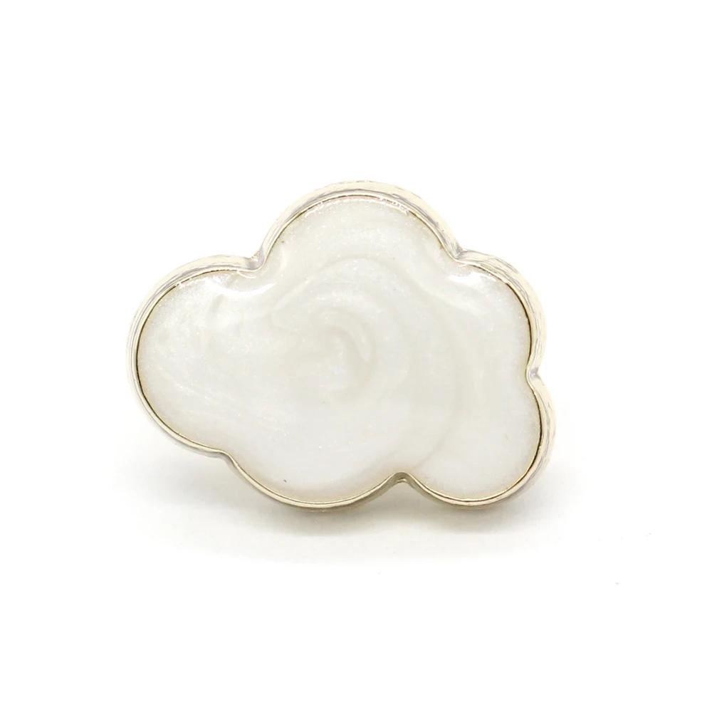 EQUBO 10Pcs 12mm Small Cloud Shape Gold Metal Buttons for Clothing Chic Women Shirt Blouse Dress High Quality DIY Crafts 6