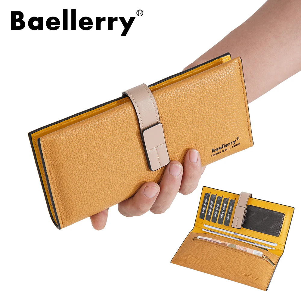 Big Capacity Women Wallets Zipper Card Holders Brand Female Handbags Coin Pocket Photo Holder Women Purses