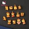 Hello Kitty Beads Lucky Cat String Pendant Bracelet Necklace Accessories for Weaving Jewelry Oil Drop Craft Festive Atmosphere 1