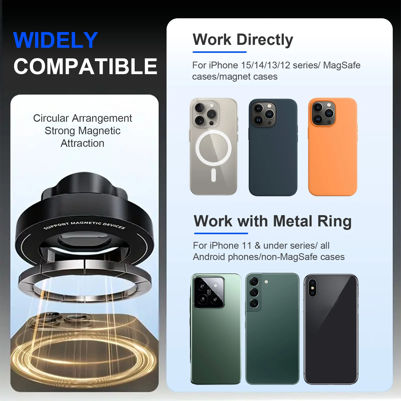 Car Mounted Magnetic Mobile Phone CD Slot Holder Smartphone Built-in thumbnail 6
