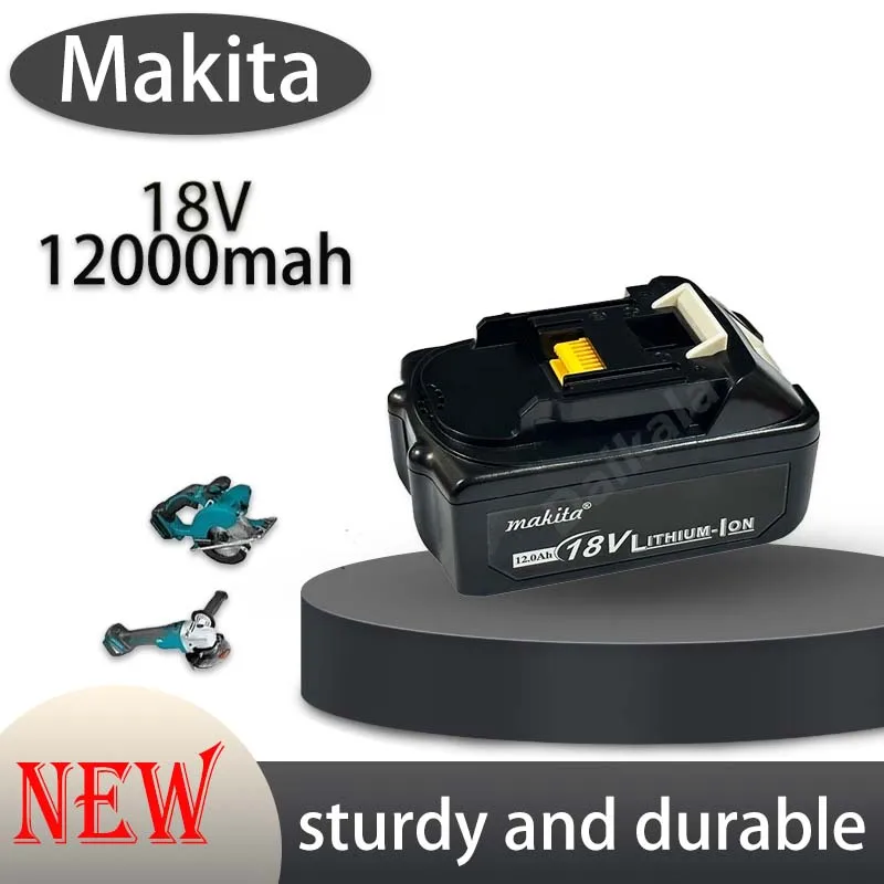 

Makita - Rechargeable LED Lithium-ion Battery for Electric Tools, 18V, 12000mAh, 12.0Ah, LXT, BL1860B, BL1860, BL1850