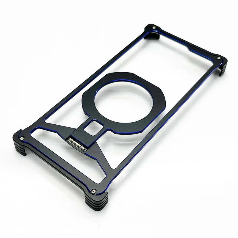 Shockproof Metal Bumper Frame Stand Case with Enhanced Protection