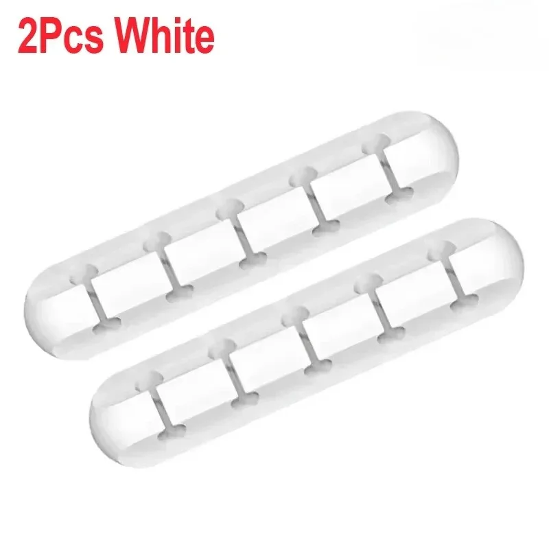 2Pcs Cable Organizer Management Wire Holder Flexible USB Cable Winder Tidy Silicone Clips For Mouse Keyboard Earphone Protector cable organizer