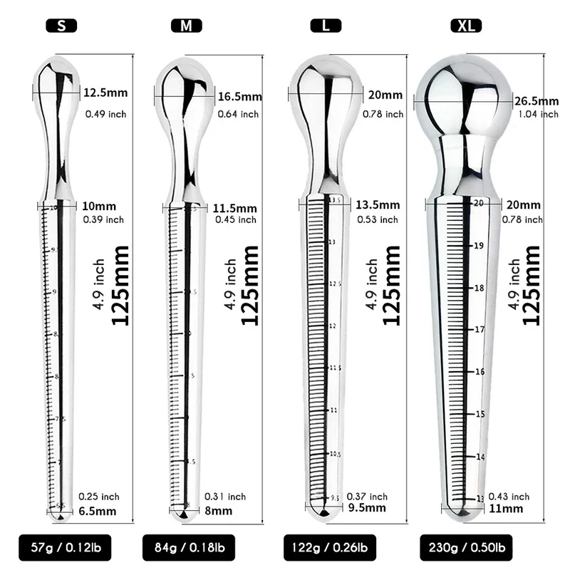 FRRK Smooth Horse Eye Stick Multifunction Stainless Steel Penis Plug Uretral Dilators Sounding Rod Catheter Adult Penis Sex Toys For Man