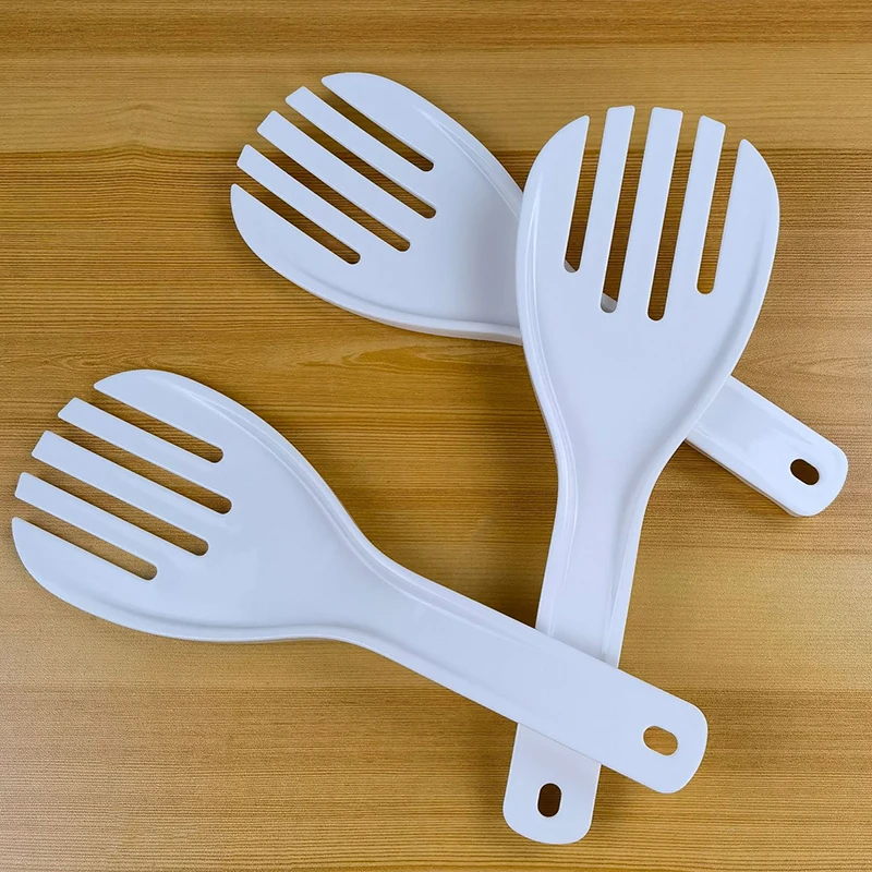 Plastic Large Rice Spoon Meal Spoon Non Stick Hand Roll Spoons Rice Shovel Kitchen Supplies Thickened Fork Kitchen Tool plastic rice spoon