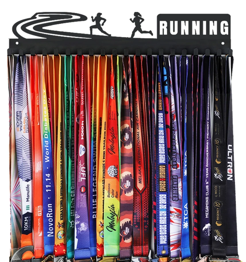Running Medal Holder Display Hanger Rack Frame For Sport Race Runner Sturdy Black Steel Over 60 Easy to Install Medals Gifts acrylic display stand