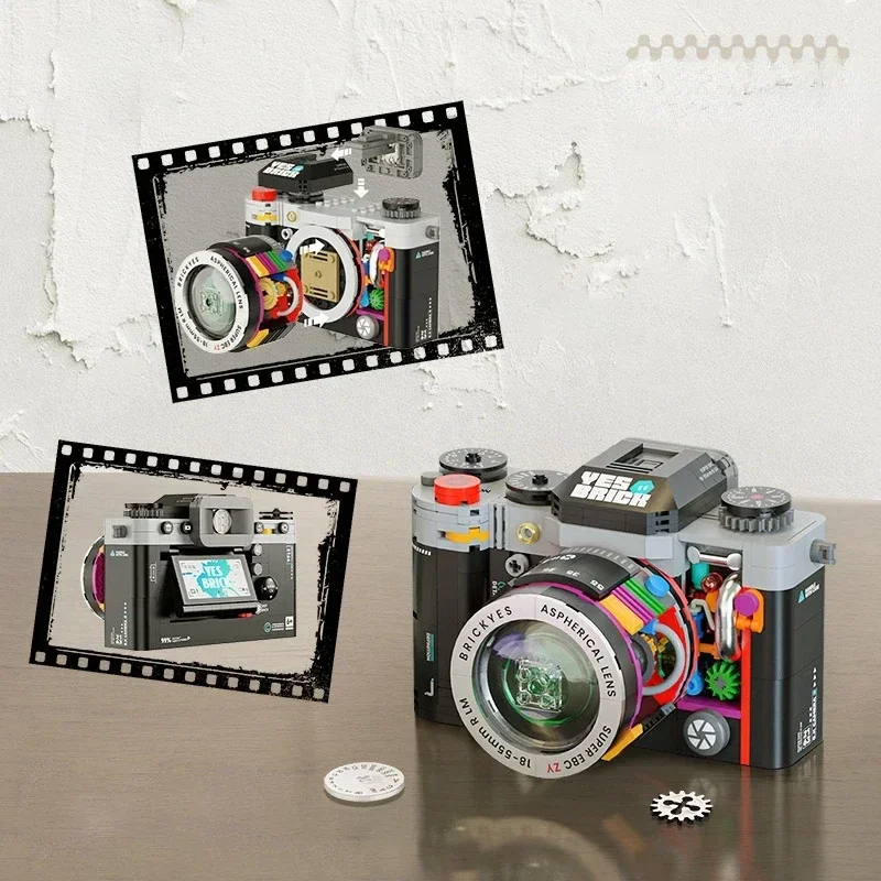 Retro Camera Building Kits Micro Building Blocks Set Model Birthday Gifts for Adult Kids Child Collectible Toys Idea Bricks Sets