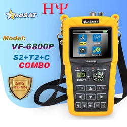 Findsat VF-6800P Digital Satellite Finder Combo Support DVB-T2/DVB S2/DVB C Sat Finder Meter For Satellite TV Receiver dvb