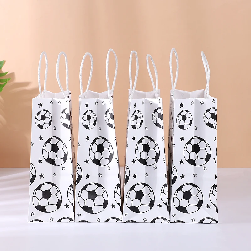 5/10Pcs Fußball Geschenk Taschen Kinder Jungen Sport Thema Geburtstag Party Favors Liefert Kraft Papier Fußball Süßigkeiten Snack verpackung Taschen – Detail 8