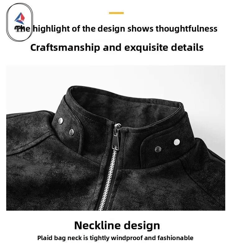 EIAO 2025 New Men Premium Leather Jacket Fashion Casual Versatile Spring Coat High Quality Outerwear Stylish Biker Tech