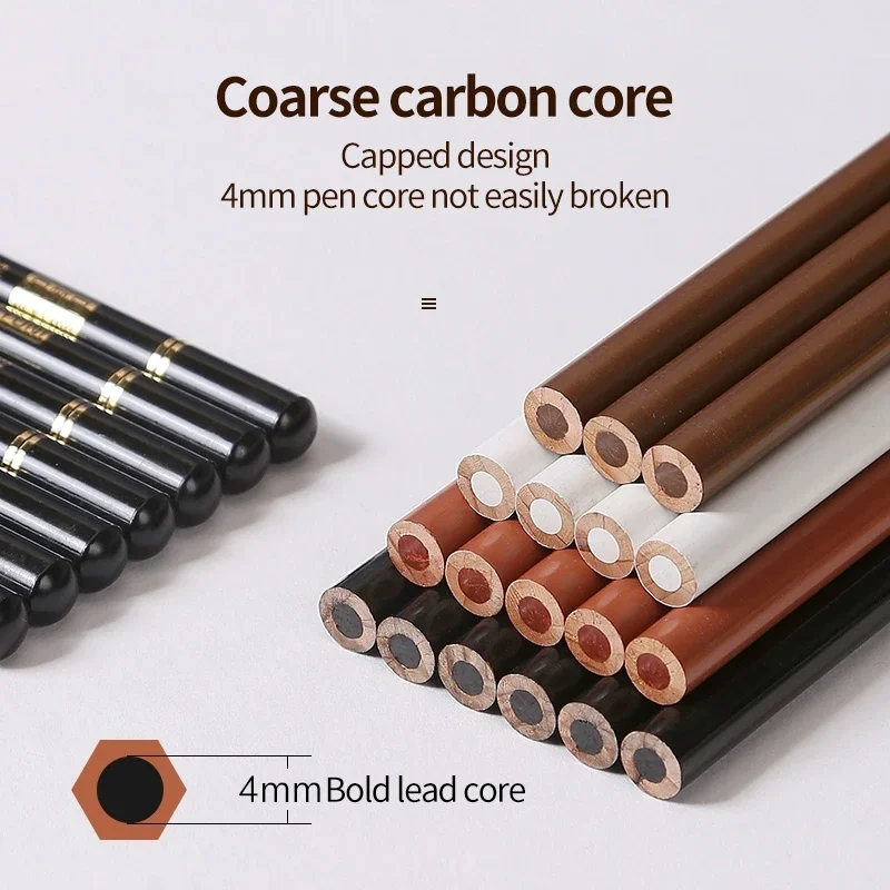 NYONI 스케치 컬러 나무 숯 연필, 전문 미술 스케치, 초상화 드로잉, 유성 연필, 색칠 미술 용품, 8 개