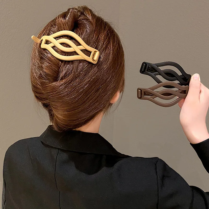 

Fashions Simple Frosted Ponytail Clip Duckbill Clip Top Clip Plastic Hairgrips Twister Clip Women Girls Hair Accessories Gifts