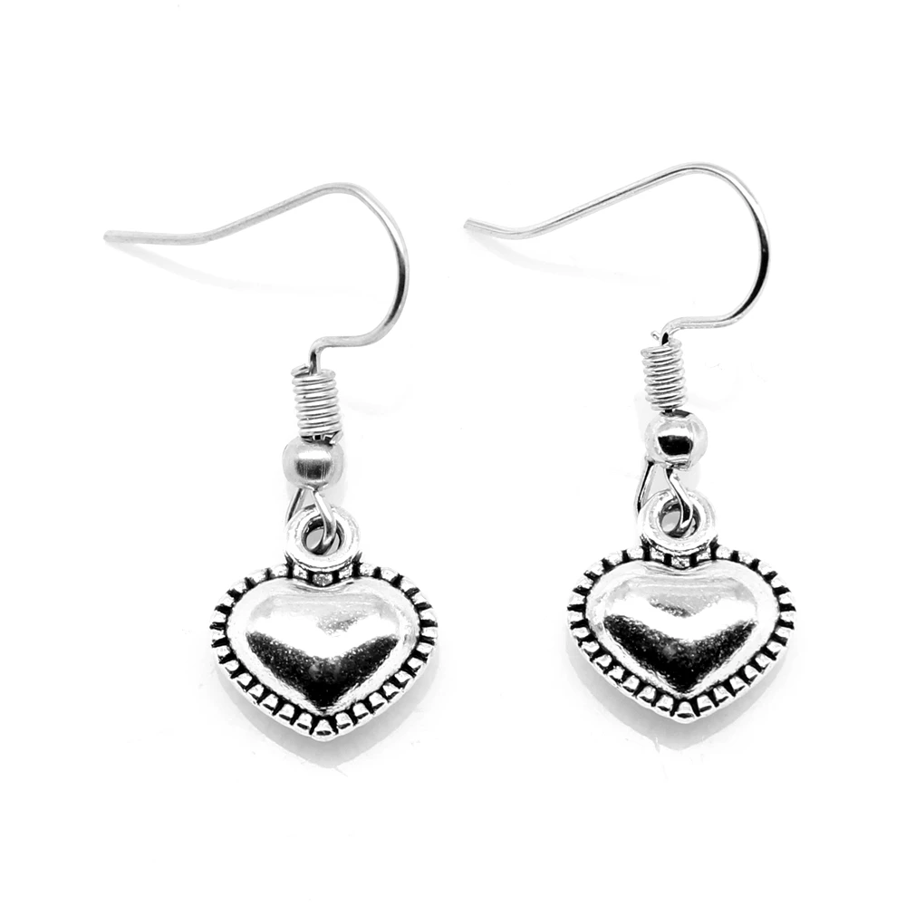 

1 Pair Peach Heart Wedding Earrings Jewelri 12x13mm