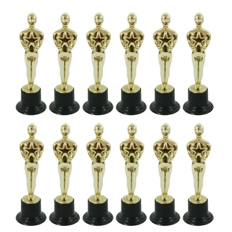 1-24PCS Model Oscar Statue Outdoor Toy Mini Trophy Children's Award Gift Reusable Baking Decoration Accessories Prop Toy Gift 6