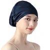 Winsleter,100% Mulberry Silk Turban Bonnets Female Double Layered Sleeping Night Wrap Cap For Curly Ladies A34317M 3