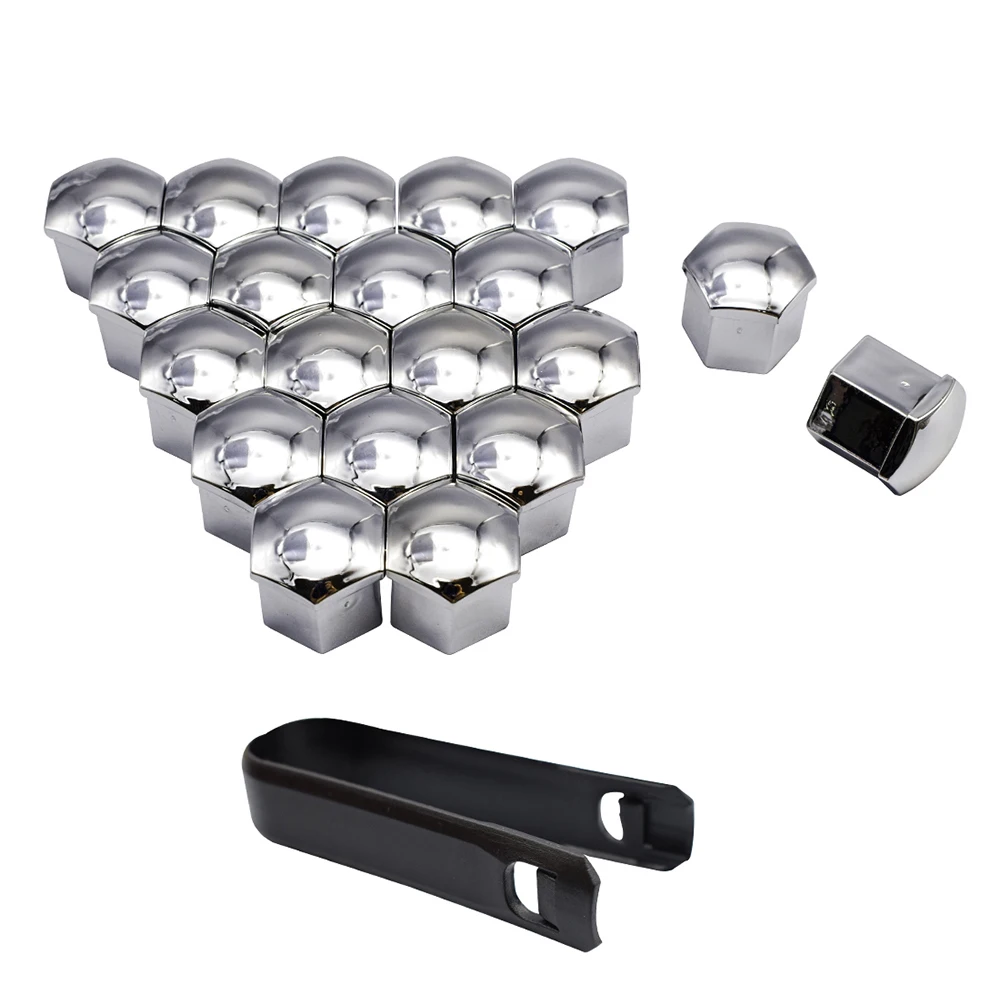 20 pz 17mm 19mm 21mm Nero Auto Copriruota Bulloni Coperture Dadi In
