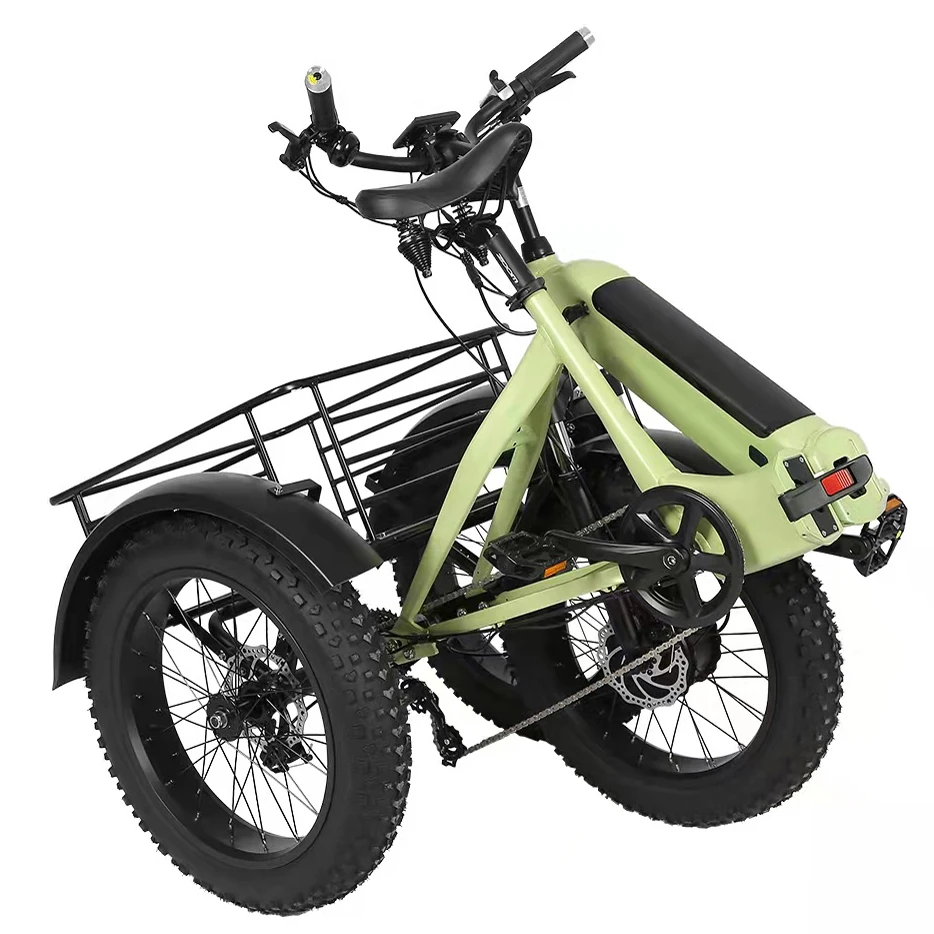 Фото Электрический трехколесный велосипед Joyebikes с толстыми шинами, трехколесный электрический трехколесный велосипед для взрослых №3