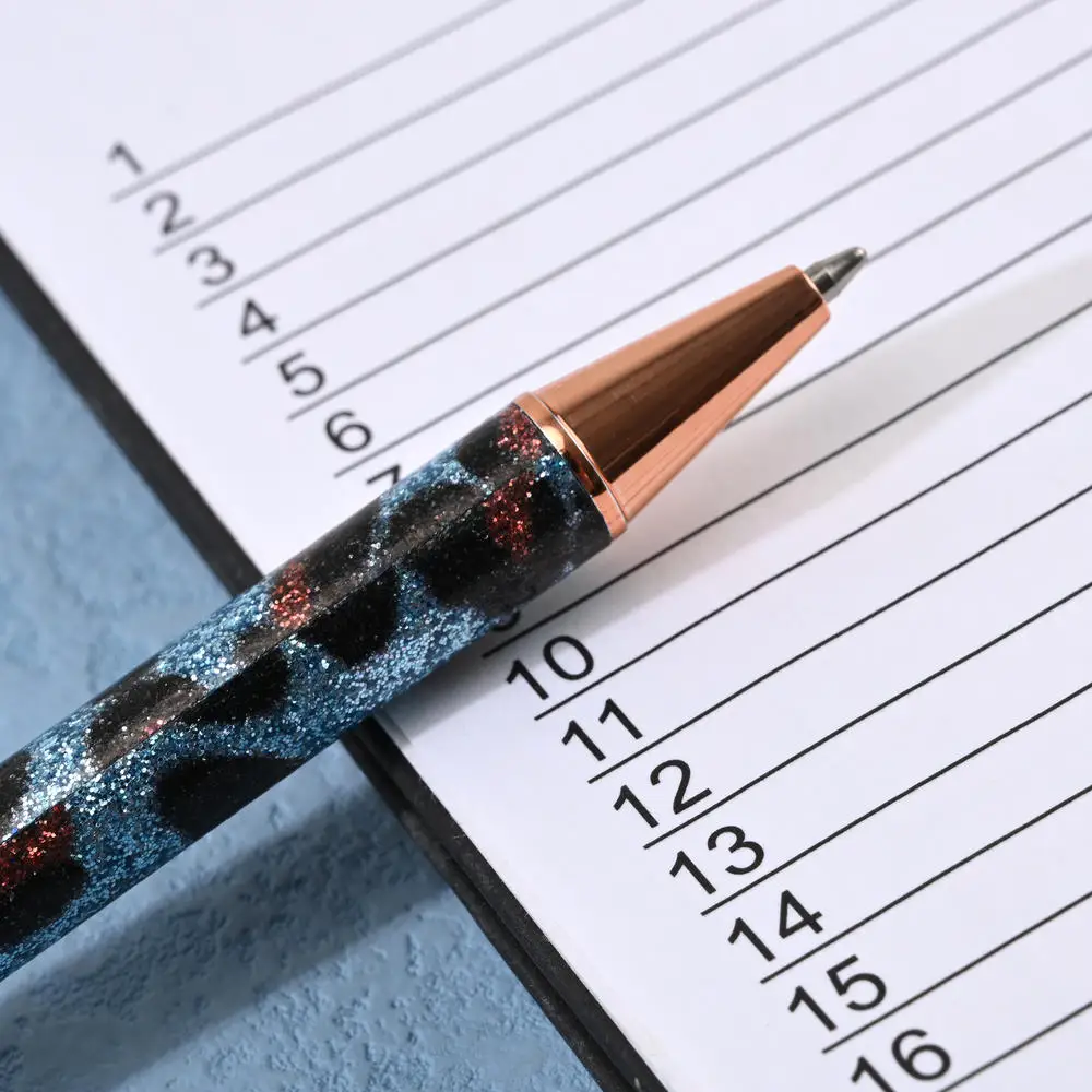 N1153 / カスタムタッチペン＆ボールペン ヒョウ柄ビーズ N1153