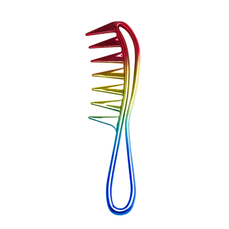 1pc salon exfoliating wide tooth hair comb professional men's oily hairstyle salon anti tangling comb Special for real hair wigs