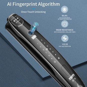 3D Face Smart Door Lock Security Camera Monitor Intelligent Fingerprint Password Biometric Electronic Key Unlock 5