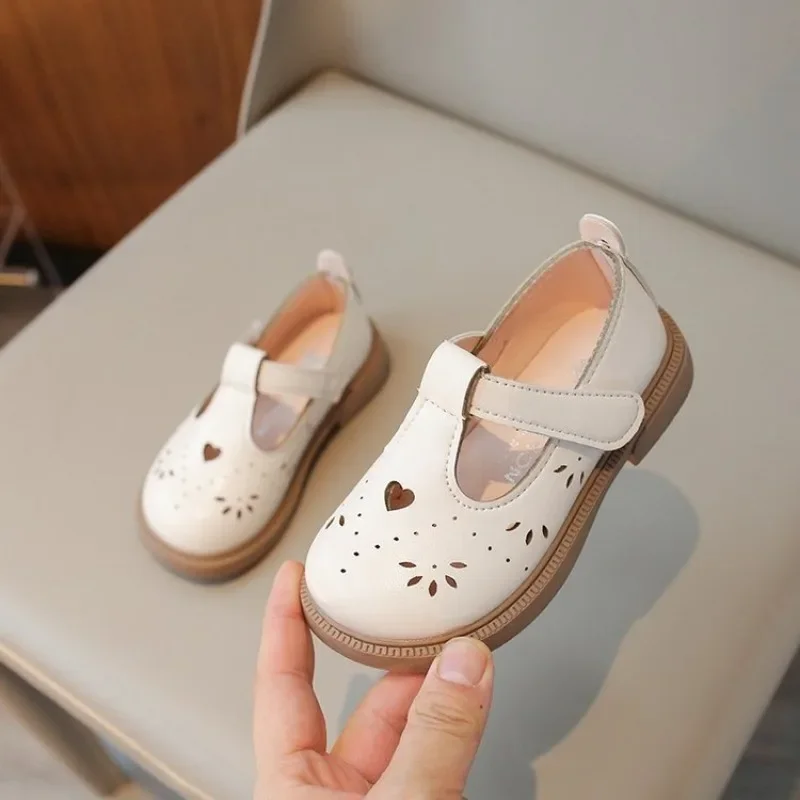 Girls' Leather Shoes Spring and Autumn New Little Girl Baby Children's Princess Shoes Soft Sole Single for Women